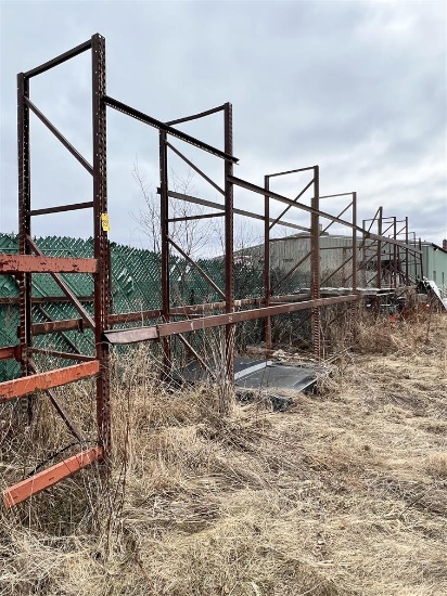 LOT: 8-SECTIONS OF WELDED RACKING, 62'W X 42"D X 12'H