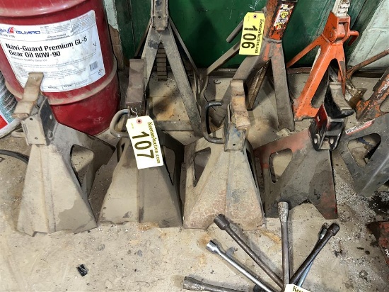 LOT: (4) ASSORTED JACK STANDS - (3) 5-TON, (1) 6-TON