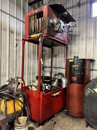 CLEAN ENERGY INC. MODEL CB86BH WASTE OIL FURNACE, 1/4HP, W/ STAND & WASTE OIL TANK