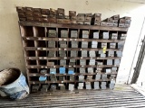 LOT: 70-BIN STORAGE RACK & MISC. PARTS BINS