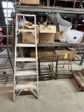 LOT: 3' STEP LADDER, TRANSPORT DOLLY, 6' ALUMINUM STEP LADDER