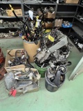 LOT OF MISC. AUTOMOTIVE & EQUIPMENT HARDWARE IN 15-BUCKETS