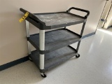 RUBBERMAID BUS CART, 3-SHELF