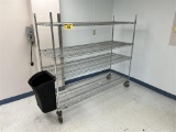 METRO WIRE STORAGE RACK, CHROME, 6'W X 24