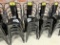BID PRICE X 4 - (4) BLACK METAL PUB CHAIRS