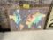 FRAMED WORLD MAP WALL HANGING, 36