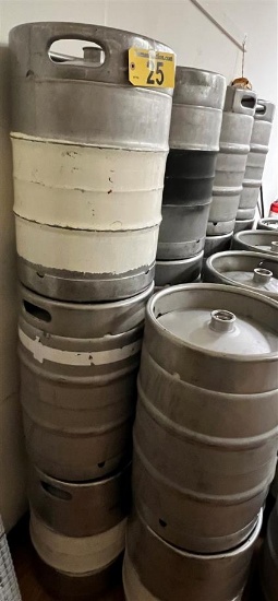 BID PRICE X 12 - (12) ALUMINUM 1/2-BBL KEGS