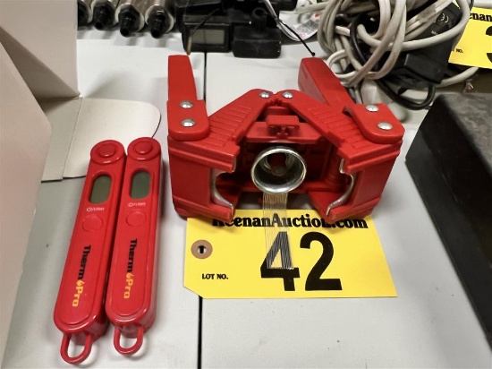 LOT: 2-THERMPRO DIGITAL THERMOMETERS & 1-CAPPER