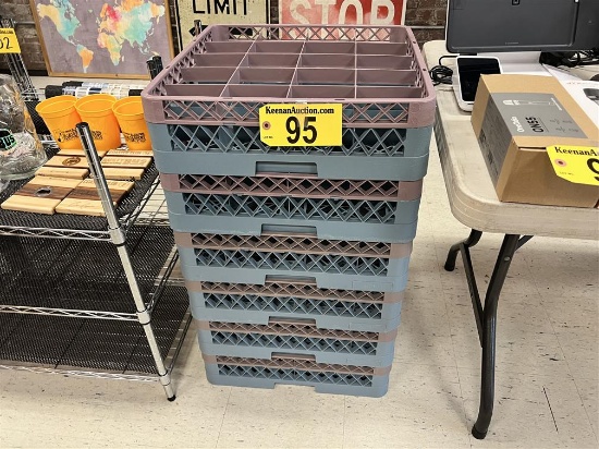 LOT OF (6) 20-GLASS DISH RACKS