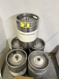 BID PRICE X 5 - (5) ALUMINUM 1/2-BBL KEGS