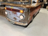 CUSTOM 1975 VW BUS L-SHAPED, ASH WOOD TOP BAR, LIGHTED, REAR WORK TOP & UNDER STORAGE, 175