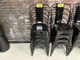 BID PRICE X 4 - (4) BLACK METAL PUB CHAIRS