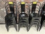 BID PRICE X 4 - (4) BLACK METAL PUB CHAIRS