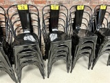 BID PRICE X 4 - (4) BLACK METAL PUB CHAIRS