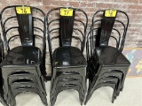 BID PRICE X 4 - (4) BLACK METAL PUB CHAIRS