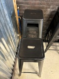 BID PRICE X 3 - (3) METAL FRAME BAR STOOLS