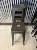 BID PRICE X 4 - (4) METAL FRAME BAR STOOLS