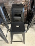 BID PRICE X 4 - (4) METAL FRAME BAR STOOLS