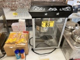 OLDE MIDWAY MODEL P800 POPCORN MACHINE W/ ASSORTED POPCORN ACCESSORIES