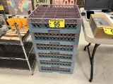 LOT OF (6) 20-GLASS DISH RACKS