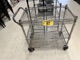 S/S 3-SHELF WIRE CART, 36