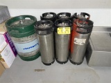 BID PRICE X 7 - (7) ASSORTED ALUMINUM KEGS: (6) 1/4-BBL, (1) 1/2-BBL