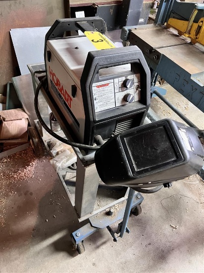 HOBART HANDLER 150 WIRE WELDER, CART, HELMET