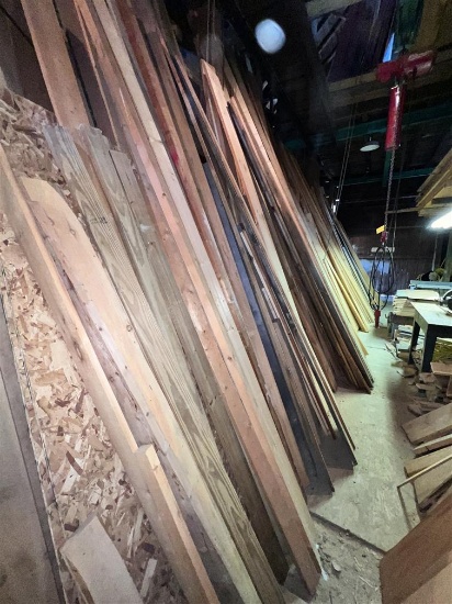 LUMBER INVENTORY ON FIRST & UPPER FLOORS OF BARN, 26-SHEETS OF PLYWOOD