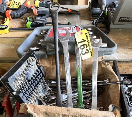 LOT: ASSORTED WRENCHES, SAE OPEN & BOX END, COMBINATION