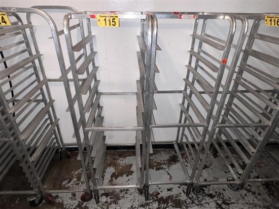$BID PRICE X 2 - (2) ALUMINUM SHEET PAN CARTS. YOU WILL BE CHARGED 2 TIMES YOUR BID