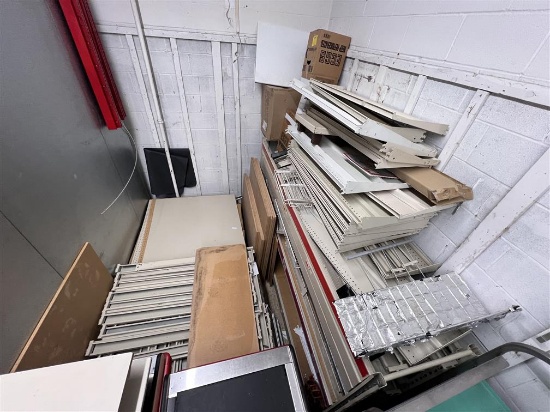 LOT: ASSORTED STOCK SHELVING, GONDOLA SHELVING & SHELVING ACCESSORIES