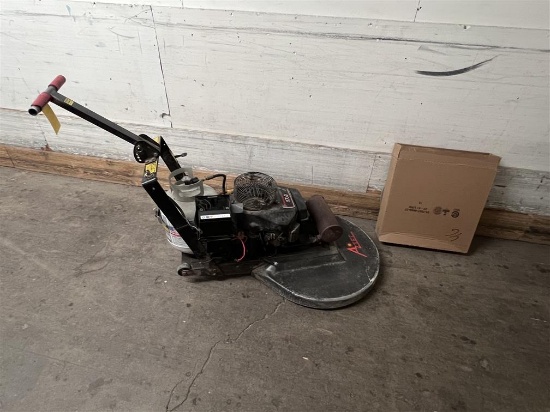 AZTEC LOW RIDER 27" PROPANE FLOOR BURNISHER, 1,068.1 HOURS, W/ EXTRA TANK (FULL) & FLOOR PADS