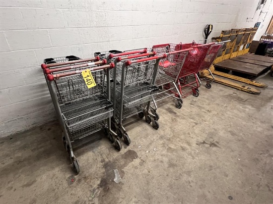 LOT OF 9-ASSORTED SHOPPING CARTS