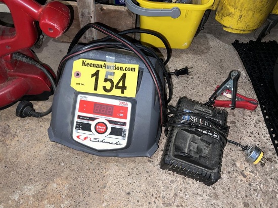 LOT OF 2-BATTERY CHARGERS, 12 VOLT, SCHUMACHER & HERCULES