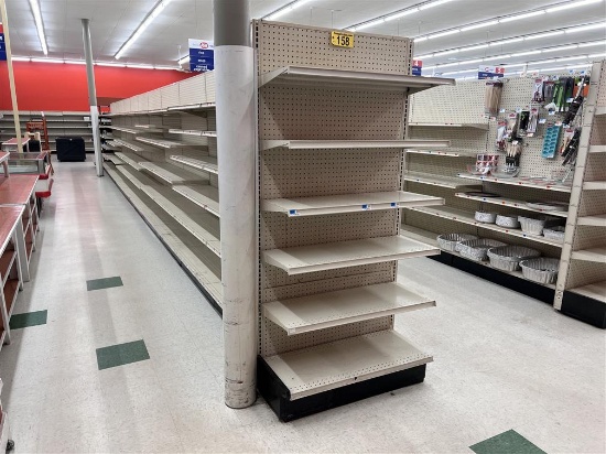 44' OF MADIX DOUBLE SIDED GONDOLA SHELVING: