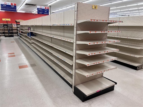 44' OF MADIX DOUBLE SIDED GONDOLA SHELVING: