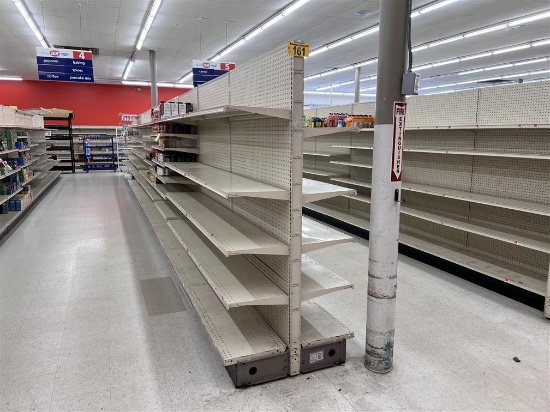44' OF MADIX DOUBLE SIDED GONDOLA SHELVING:
