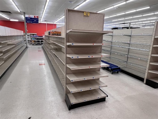 44' OF MADIX DOUBLE SIDED GONDOLA SHELVING: