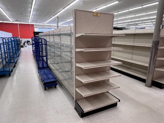 36' OF MADIX DOUBLE SIDED GONDOLA SHELVING: