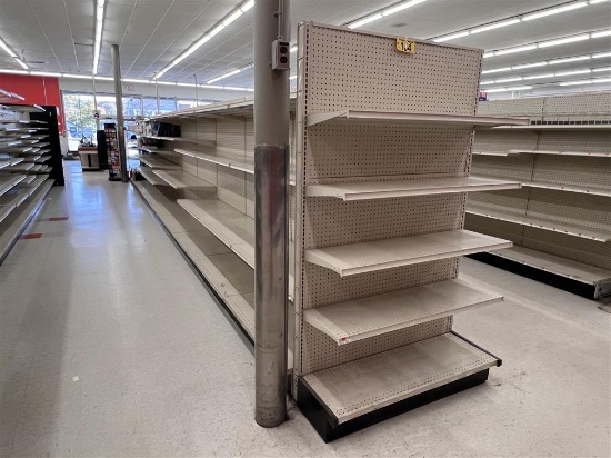 36' OF MADIX DOUBLE SIDED GONDOLA SHELVING: