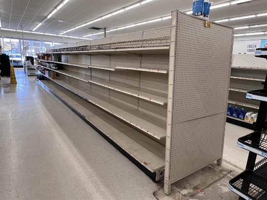 36' OF MADIX DOUBLE SIDED GONDOLA SHELVING: