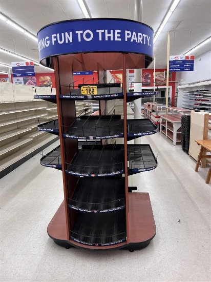 4' X 4' PEPSI GONDOLA END CAP MERCHANDISER, 11-SHELF