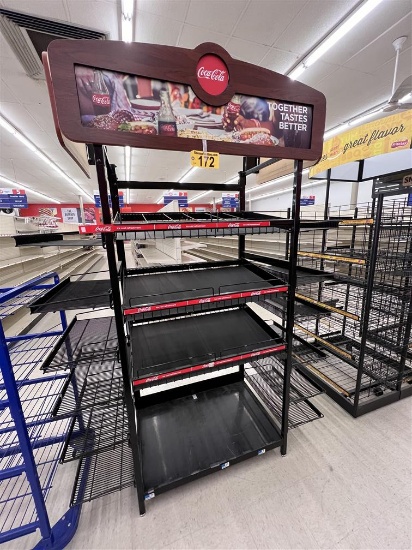 PROFITMASTER WOODLAND SALES CENTER COCA-COLA GONDOLA END CAP MERCHANDISER, 10-SHELF,