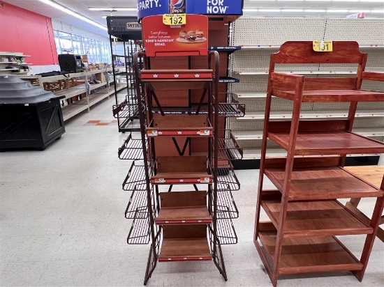5-SHELF SLANT RACK MERCHANDISER, 10-SIDE SHELVES