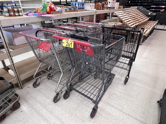 LOT: 7-ASSORTED SIZE SHOPPING CARTS