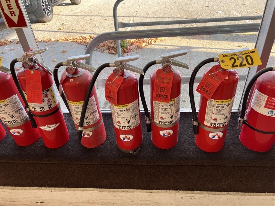$BID PRICE X 6 - (6) BADGER MODEL 10MB-8H 15LB. FIRE EXTINGUISHERS.