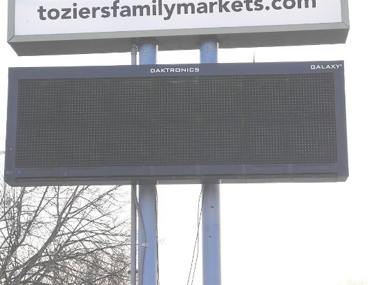 2014 DAKTRONICS GALAXY TEXT ONLY DIGITAL SIGNBOARD W/ HP ALL-IN-ONE PC, KEYBOARD & MOUSE