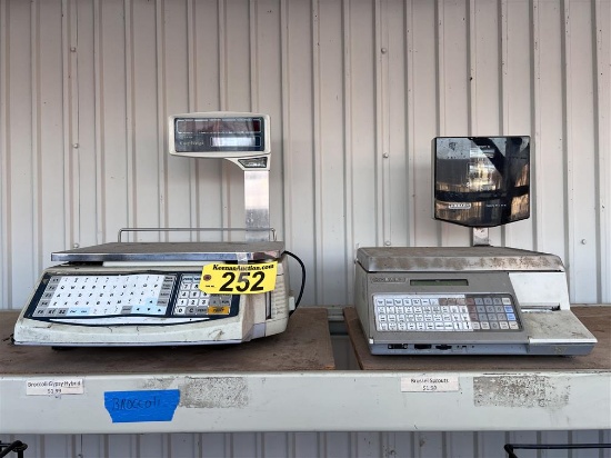 LOT: 2-COMMERCIAL PRICE COMPUTING SCALES W/ LABEL PRINTERS, HOBART & EASY WEIGH