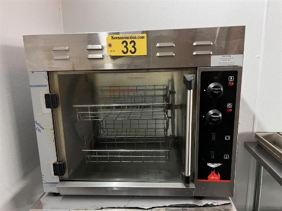 VOLLRATH CAYENNE MODEL CGA8008 CHICKEN ROTISSERIE 8-BIRD OVEN, 2700-WATT