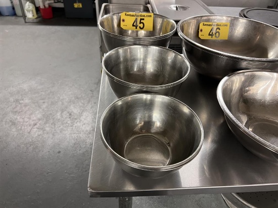 $BID PRICE X 9 -  (9) S/S BOWLS. YOU WILL BE CHARGED 9 TIMES YOUR BID